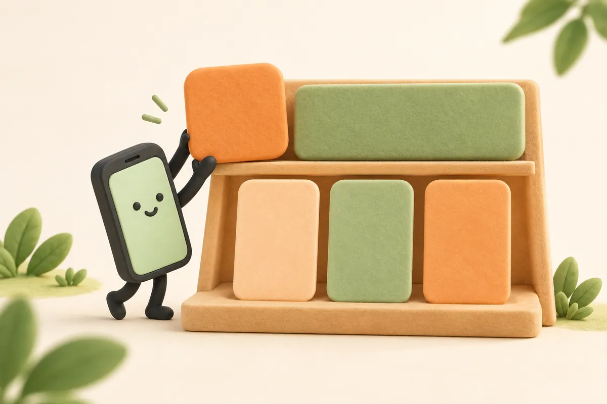Minh hoạ các thành phần trang thông tin Google Play: biểu tượng, ảnh nổi bật và ảnh chụp màn hình